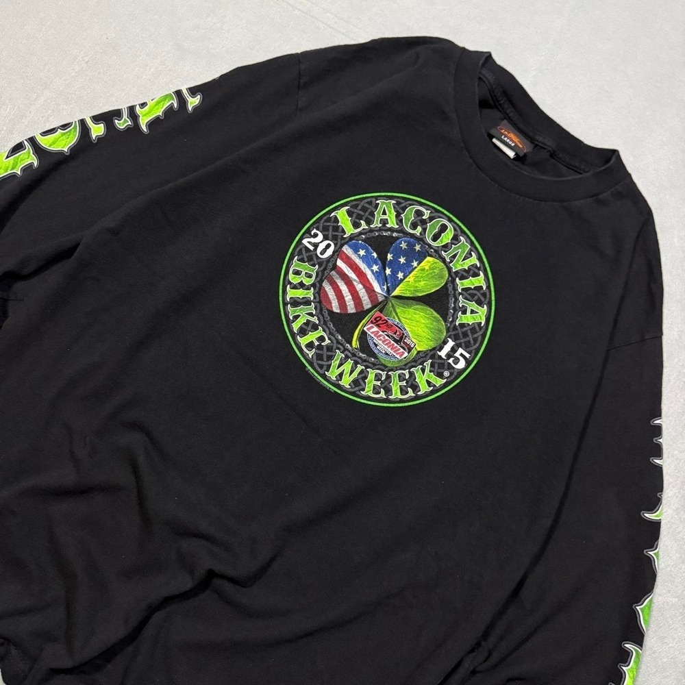 VTG Hot Leathers Laconia Bike Week Long Sleeve Size Large 2015